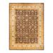 Overton Hand Knotted Wool Vintage Inspired Traditional Mogul Brown Area Rug - 9' 1" x 12' 0"