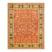 Overton Hand Knotted Wool Vintage Inspired Traditional Mogul Orange Area Rug - 8' 2" x 10' 4"