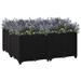 vidaXL Planter Raised Flower Bed with Rattan Look Plant Box Polypropylene