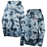 Women's New Era Navy Washington Nationals Tie-Dye Full-Zip Hoodie