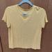 American Eagle Outfitters Tops | American Eagle Soft & Sexy Short Sleeve Top | Color: Orange/White | Size: M