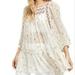 Free People Tops | Free People L Women's White Ivory Size Large Metallic Tunic Blouse | Color: White | Size: M