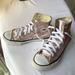 Converse Shoes | Excellent Condition! Girls Converse (Chuck Taylor)Pink Metallic High Top Sneaker | Color: Pink/White | Size: 3g