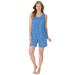 Plus Size Women's 2-Piece Sleeveless Tee and Shorts PJ Set by Dreams & Co. in Bluebell Nautical (Size 4X)