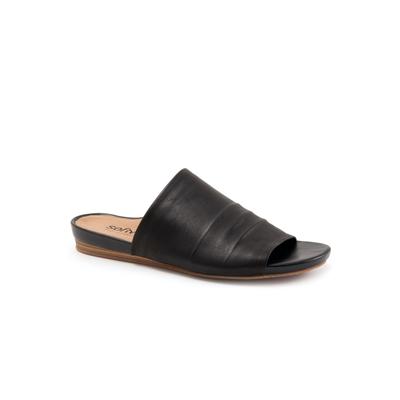 Wide Width Women's Camano Slide Sandal by SoftWalk in Black (Size 8 W)