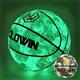 HW HOLOWIN Glow in The Dark Basketball, Light Up Basketball, Luminous Basket Ball for Night Game, Basketball Gifts Girls Light Up Balls for Mens(Gray, Size 7)