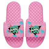 Men's ISlide Pink Florida State Seminoles Beach Club Retro Banner Palm Trees Slide Sandals