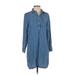 Old Navy Casual Dress - Shirtdress: Blue Print Dresses - Women's Size X-Small