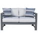 Signature Design by Ashley 54.7" Wide Outdoor Loveseat w/ Cushions Plastic in Gray | 25.7 H x 54.7 W x 29.5 D in | Wayfair P417-835