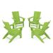 POLYWOOD® Modern Plastic Adirondack Chair in Green | 35.75 H x 29 W x 35.75 D in | Wayfair PWS765-1-LI