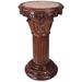 Astoria Grand Kellum Round Pedestal Stand Marble/Granite/Wood in Brown | 23 H x 16 D in | Wayfair 599A1D0FABB94CC3B846B2C4A6A840A7