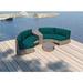 Latitude Run® Marfik 4 Piece Rattan Sectional Seating Group w/ Sunbrella Cushions in Brown | Outdoor Furniture | Wayfair