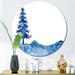 The Holiday Aisle® Christmas Pine Tree in - Unframed Print on Metal in Blue | 23 H x 23 W x 1 D in | Wayfair 31A1AC8C7B604244B4C1105D5C91C2C7