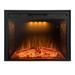 Symple Stuff Recessed Electric Fireplace, Fireplace Inserts w/ Touch Screen & Remote, 5 Flame Brightness Settings, 3 Color Log Flame, Timer | Wayfair