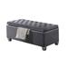 Red Barrel Studio® Erdem Flip Top Storage Bench Upholstered in Black/Gray | 19 H x 45 W x 16 D in | Wayfair 490C0E278E1B4B7EAC32A214443171A1