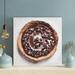 Latitude Run® Brown & Black Pie w/ Red & Black Berries On Top - 1 Piece Square Graphic Art Print On Wrapped Canvas in Brown/Indigo | Wayfair