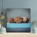 Latitude Run® Brown Cookies On Blue en Table - 1 Piece Square Graphic Art Print On Wrapped Canvas in Blue/Brown/Gray | 16 H x 16 W x 2 D in | Wayfair