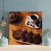 Latitude Run® Brownies Beside Cup Of Coffee - 1 Piece Square Graphic Art Print On Wrapped Canvas Metal in Black/Brown | 32 H x 32 W x 2 D in | Wayfair