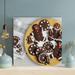 The Holiday Aisle® Chocolate Cookies On Brown Round Plate - 1 Piece Square Graphic Art Print On Wrapped Canvas in Brown/White | Wayfair