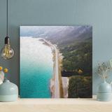 Highland Dunes Aerial View Of Green Trees Near Body Of Water During Daytime - 1 Piece Square Graphic Art Print On Wrapped Canvas Canvas | Wayfair