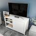 Latitude Run® Muskegon Tv Stand TV Stand for TVs up to 40" Wood in White | 20 H x 35.4 W x 13.8 D in | Wayfair F80081EB9D5546428DC5BA05C473AD64