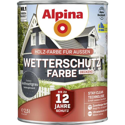 Wetterschutzfarbe 2,5 l anthrazitgrau Wetterschutzfarbe - Alpina