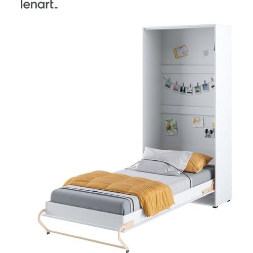 Lenart Schrankbett Wandbett Concept Pro CP03 90×200 vertikal weiß matt