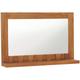 Bonnevie - Wandspiegel Badzimmer Spiegel mit Regal 60×12×40 cm Teak Massivholz vidaXL