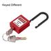 Lockout Tagout Safety Padlock Nylon Shackle Keyed Padlocks