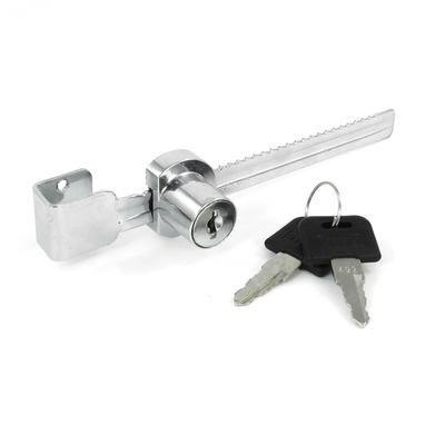 Jewelry Cabinet Showcases Window Locking Silver Tone Metal Lock with 2 Keys - Silver Tone