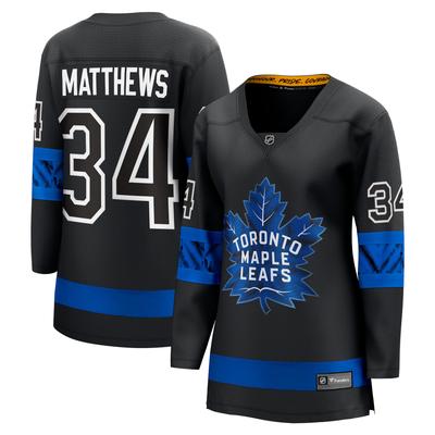 Schwarzes Toronto Maple Leafs Alternate Premier Breakaway Reversible Player-Trikot mit Fanatics-Logo von Auston Matthews für Damen Image