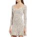 Free People Dresses | Free People Boheme Mini Dress Long Sleeved Size 4 Bohemian Floral | Color: Cream/White | Size: 4