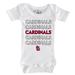 Infant Tiny Turnip White St. Louis Cardinals Stacked Bodysuit