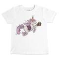 Toddler Tiny Turnip White Cleveland Guardians Unicorn T-Shirt