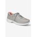 Extra Wide Width Women's Roadtrip Sneaker by Easy Street in Light Grey Leather (Size 7 1/2 WW)