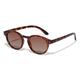 PILGRIM, KYRIE Classic Round Sunglasses, Polarised Women's Sunglasses with UV400 Protection, Brown tortoiseshell pattern