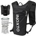 INOXTO Running Hydration Vest Backpack,Lightweight Insulated Pack with 1.5L Water Bladder Bag Daypack for Hiking Trail Running Cycling Race Marathon for Women Men (Black)