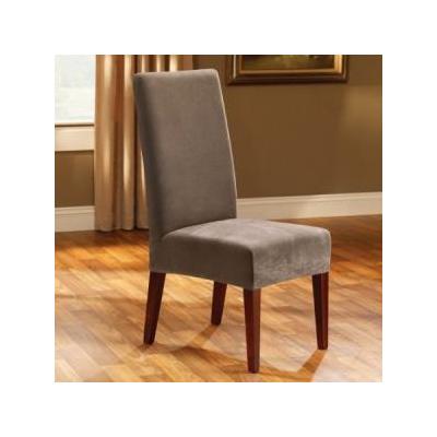 Sure Fit Stretch Pique Short Dining Room Chair Cover - Taupe