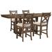 Gracie Oaks Moriville Counter Height Dining Table & 4 Barstools Wood/Upholstered in Brown | 41.5 H in | Wayfair 3899E05C35254CC0BE211A10B9F5BE03