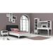 Linda Kids Furniture Angel Twin Extra Long Platform 6 Pieces Bedroom Set Upholstered in Black/Brown/White | 78.74 H x 53.15 W x 21.26 D in | Wayfair