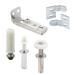 Prime-Line Bi-Fold Door Hardware Repair Kit, Steel in Gray/White | 8.35 H x 3.75 W x 1.35 D in | Wayfair N 7530