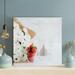 Latitude Run® Red Strawberries Filled Cup Beside White Flower Bouquet - 1 Piece Rectangle Graphic Art Print On Wrapped Canvas Canvas | Wayfair