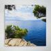 Rosecliff Heights Green Tree On Brown Rock Formation Near Blue Sea Under Blue & White Cloudy Sky During | 32 H x 32 W x 2 D in | Wayfair