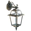 New Orleans Cast Aluminium Hanging Outdoor Wall Light Lamp Black/Gold Finish New