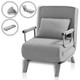 Makika - Fauteuil Convertible Lit Ted Pliable en Gris