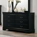 Lavina Transitional 58-inch Wide 6-Drawer Wood Dresser with Bracket Feet by Furniture of America