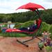 Sunnydaze Floating Chaise Lounger Swing Chair With Canopy - 1 Chair