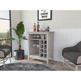 FM Furniture Future Soft Modern 8-Cubby Bar Cabinet with Shelf