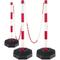 Kit 3 Colonna Segnaletica Stradale Paletto Base H Cm 90 Paletti Catena Plastica 10 Mt