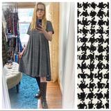 Lularoe Dresses | Beautiful & Fun Houndstooth Lularoe Carly Swing Dress | Color: Black/White | Size: Xs